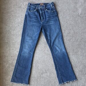 MOTHER Dark Indigo High-Rise Flare Jeans